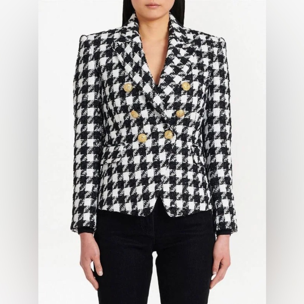 Balmain Houndstooth Blazer